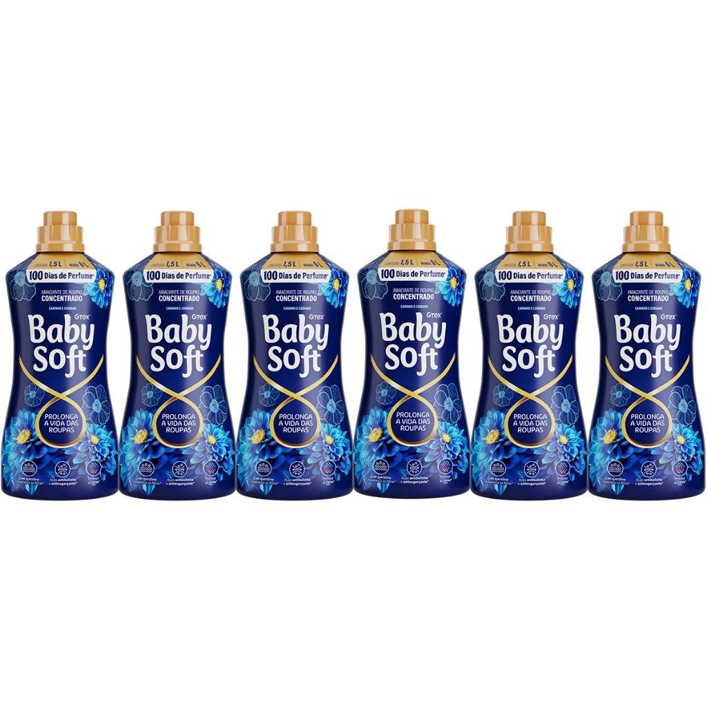 Baby Soft: Kit 6 Amaciantes Concentrados 1,5L