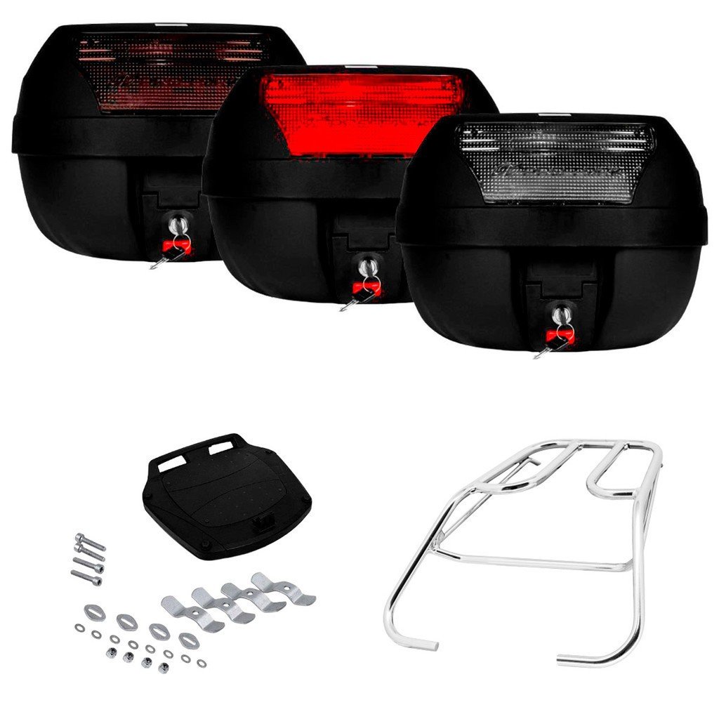 Bagageiro Moto + Bauleto 28L: Fan/Titan