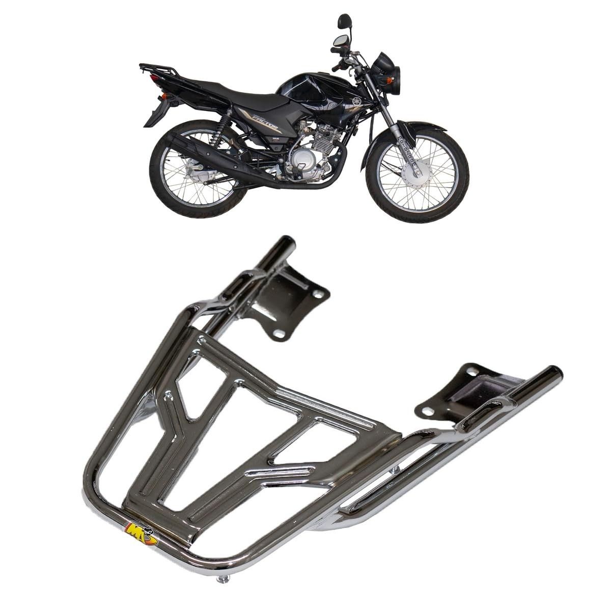 Bagageiro Vision Reforçado Curto Cromado para Yamaha YBR Factor 125 (2009-2016)