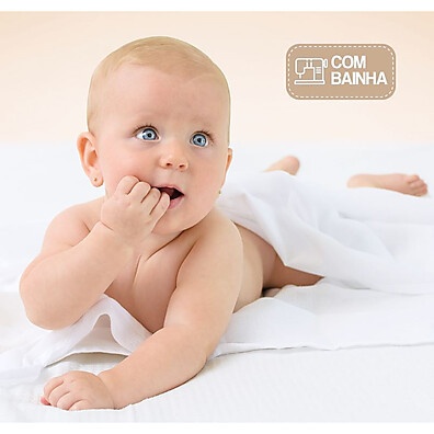 Fralda Premium e Luxo Papi: 100% Algodão com Bainha