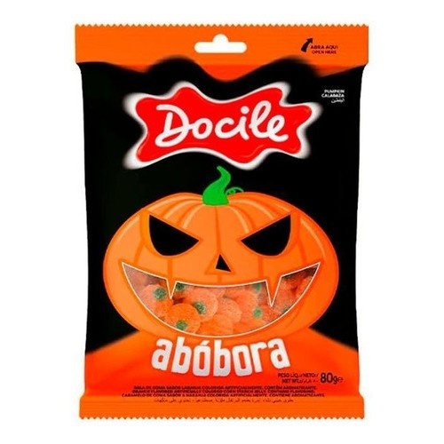 Bala de Abóbora Docile: Sabor Halloween!