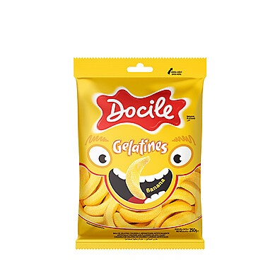 Bala de Gelatina Bananas 250g – Docile