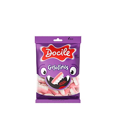 Bala de Gelatina Dentes de Vampiro 80g – Sabor Framboesa