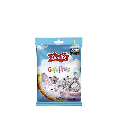 Bala de Gelatina Unicórnio Docile: Magia e Sabor!