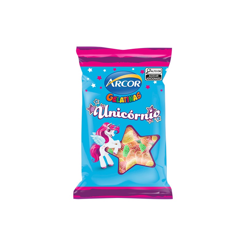 Bala Gelatina Unicórnio Tutti Frutti Arcor 70g: Sabor e Magia!