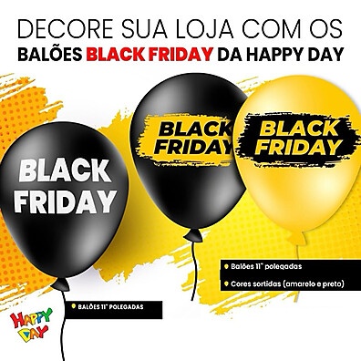 Balão Black Friday 11” – Decore sua Loja e Atraia Mais Clientes