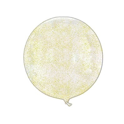 Balão Bubble com Glitter Amarelo: Decore com Magia!