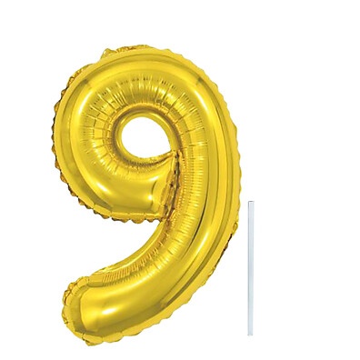 Balão Dourado Número 9: Decore Sua Festa!