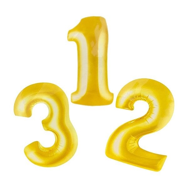 Balão Dourado Número: Decore Sua Festa!