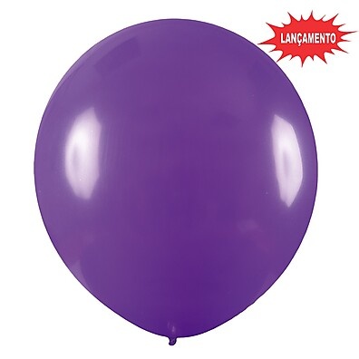 Balão Látex 24'' Roxo - 3 Unidades Profissionais