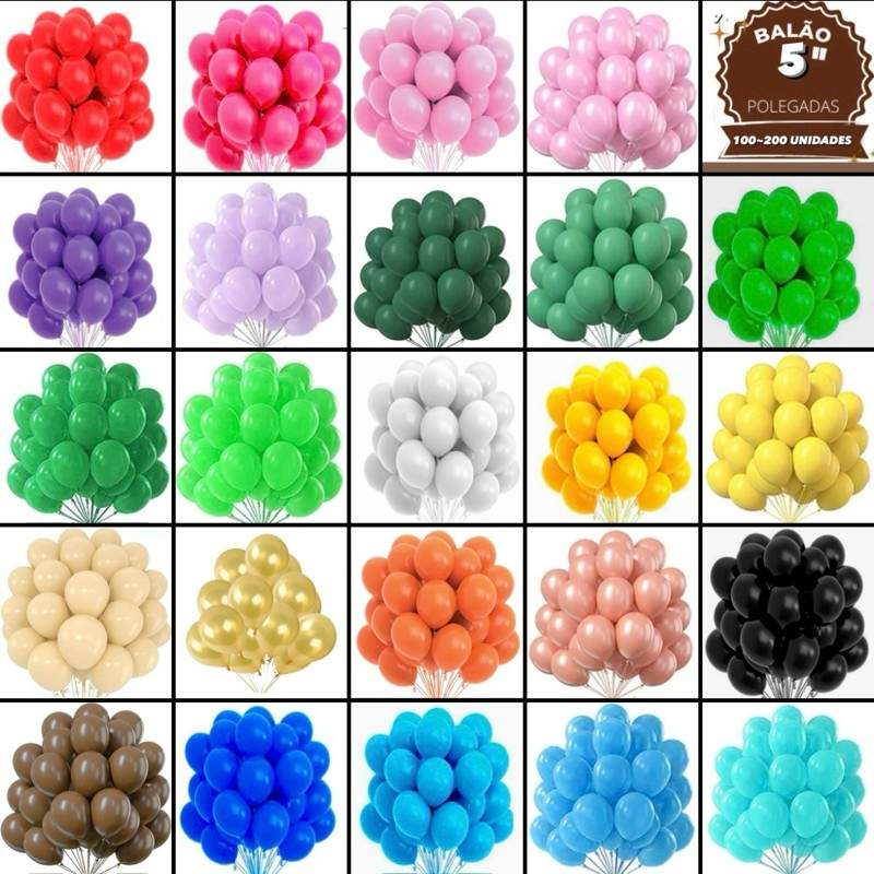 Balão Número 5: 50-200 Bexigas para Festa!