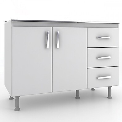 Balcão Cozinha 2 Portas e 3 Gavetas – CZ601 Evidência