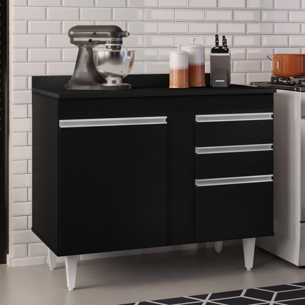Balcão de Cozinha 100cm Luziania: Organize com Estilo!