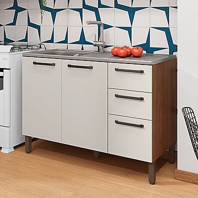 Balcão de Cozinha 120cm: Boreal, Prático e Elegante!
