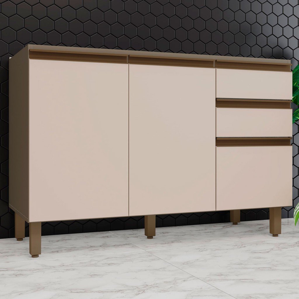 Balcão de Cozinha 120cm Connect: Mais Espaço e Organização!