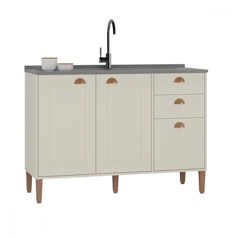 Balcão de Cozinha 1,20m Tunísia: Organize com Estilo!