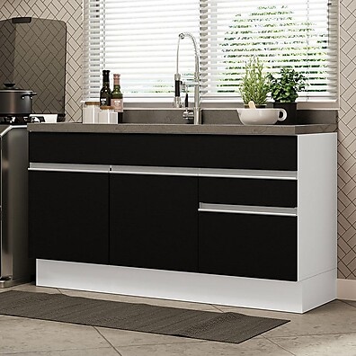 Balcão de Cozinha 150cm Glamy Madesa: Organize!