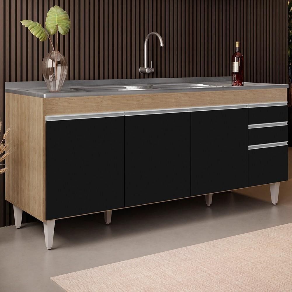 Balcão de Cozinha 180cm Dallas: Prático e Elegante