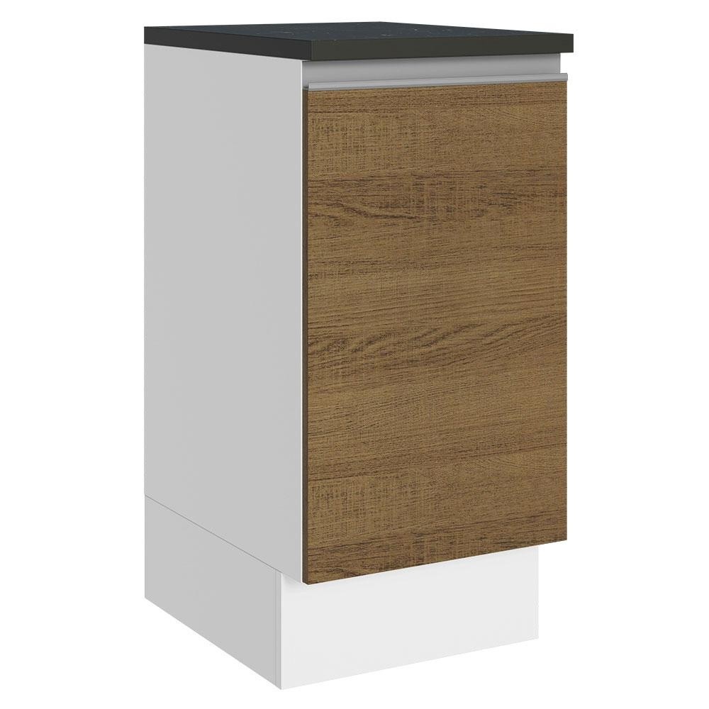 Balcão de Cozinha 40cm: MDF, Branco/Rustic
