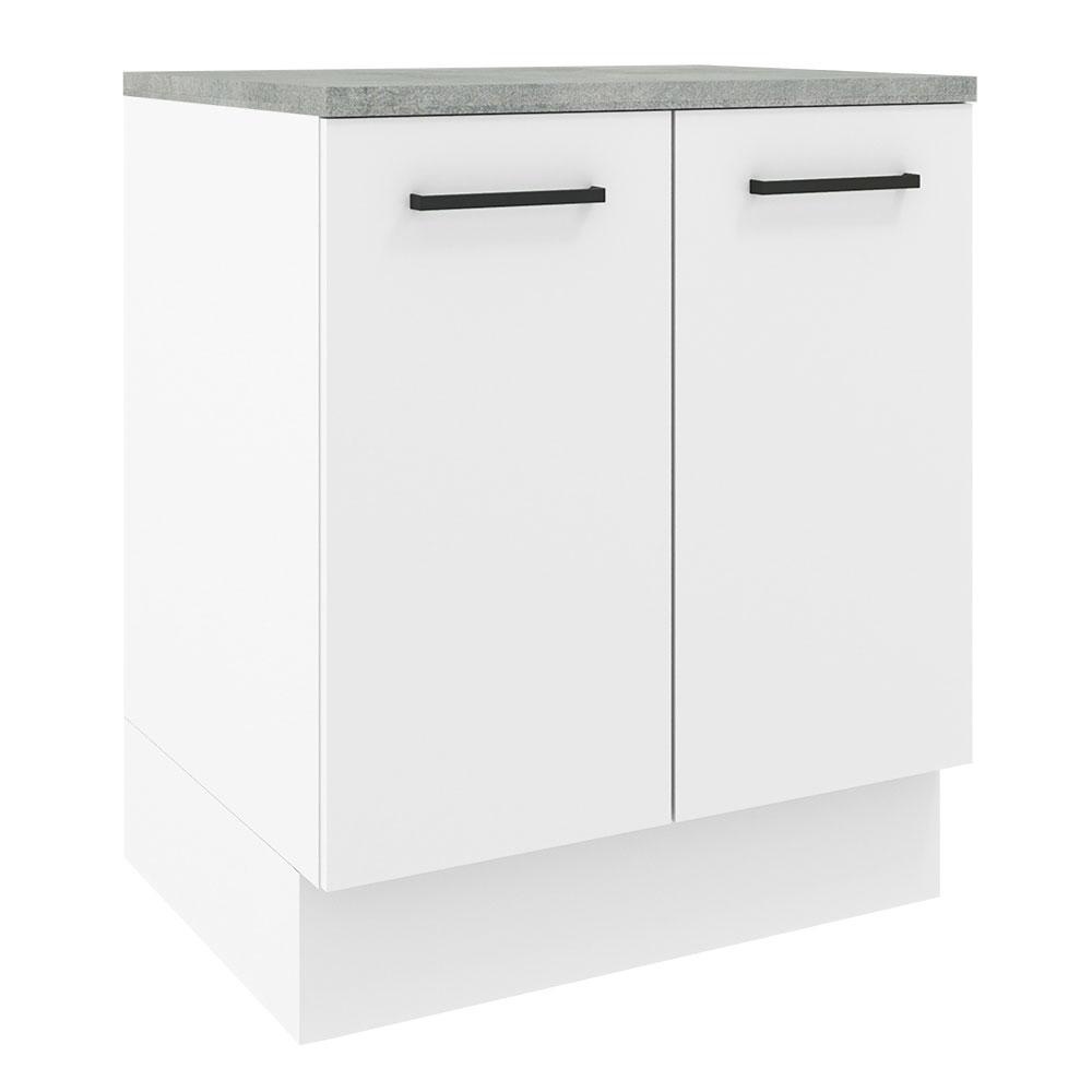 Balcão de Cozinha 70cm Branco Agata Madesa: Organize!