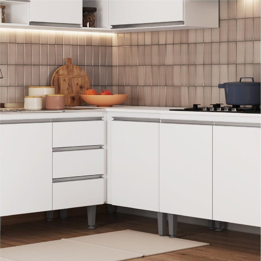 Balcão de Cozinha Canto Reto Athena: Organize com Estilo!