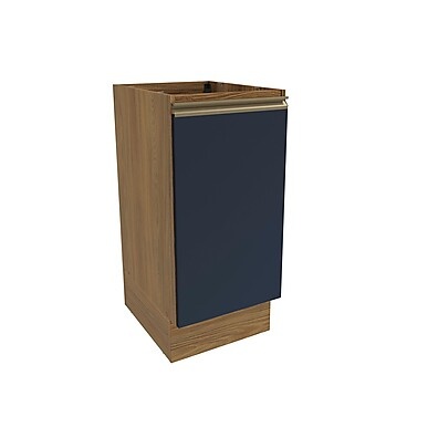 Balcão de Cozinha Celeste Kappesberg: Nogueira/Azul 40cm