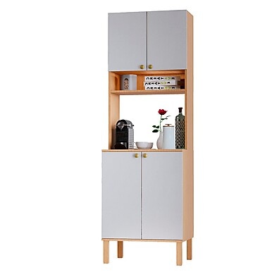 Balcão de Cozinha Compacto: Microondas + Nicho!