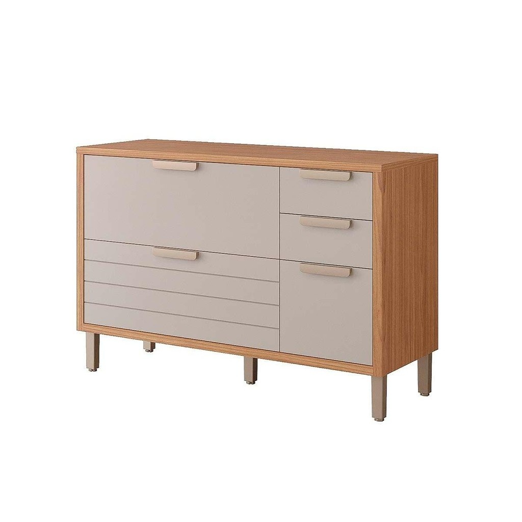 Balcão de Cozinha Eloise 120cm: Freijo/Off White