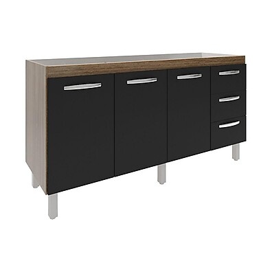 Balcão de Cozinha Estela 157 cm com 3 Portas e 3 Gavetas