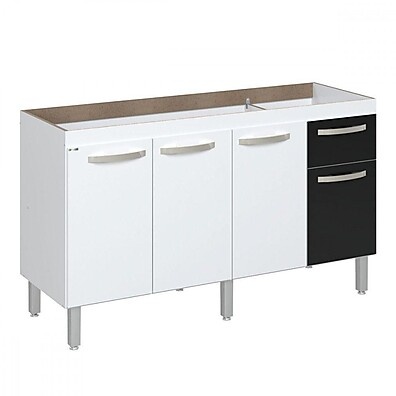 Balcão de Cozinha Flat 1,43m: Organize com Estilo!