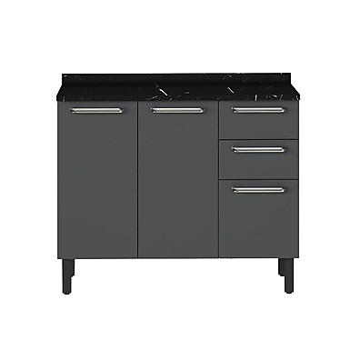 Balcão de Cozinha Itatiaia 105cm: Resistente, Espaçoso e Moderno