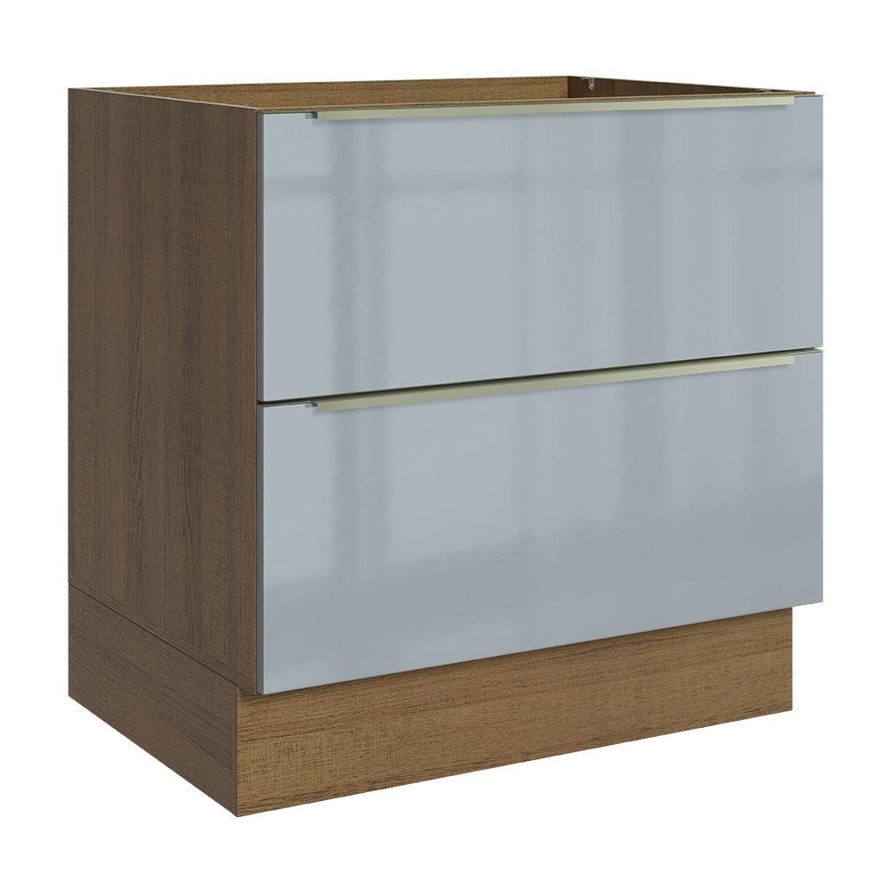 Balcão de Cozinha Madesa Lux 80cm: Rustic e Elegante