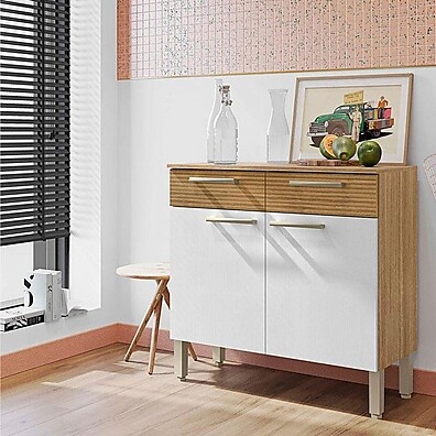Balcão de Cozinha Nala: Elegância Ripada