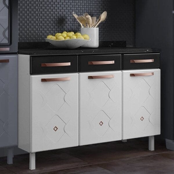 Balcão de Cozinha Triplo: Organize e Decore!