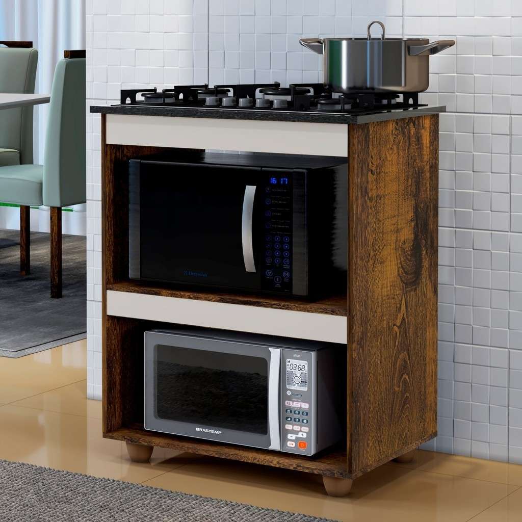 Balcão de Cozinha Turim: Cooktop 4 Bocas + Espaço!