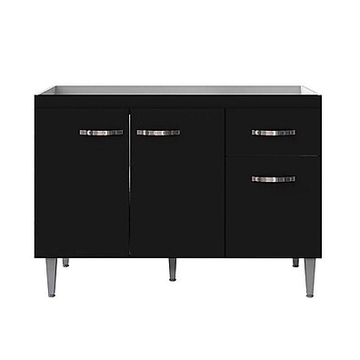 Balcão de Pia 120cm Preto Gabriela - AJL