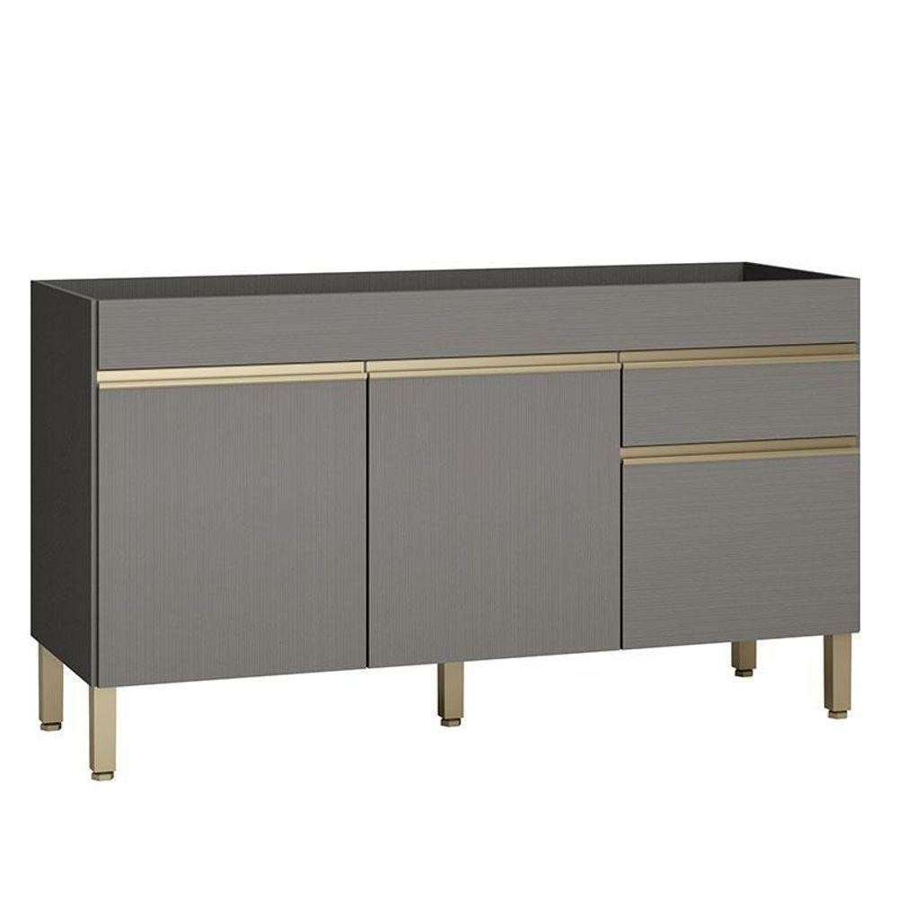 Balcão de Pia 150cm Gris: Cozinha Completa!