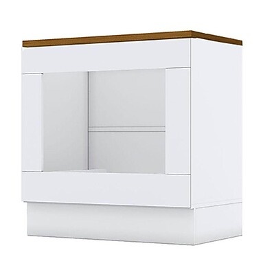 Balcão Forno de Embutir Americana Branco com Tampo para Cooktop - Henn