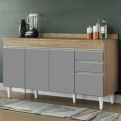 Balcão Gabinete com Tampo 150cm Marrocos – Organize sua Cozinha