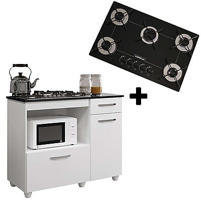 Balcão Violeta + Cooktop 5 Bocas: Cozinha Completa!