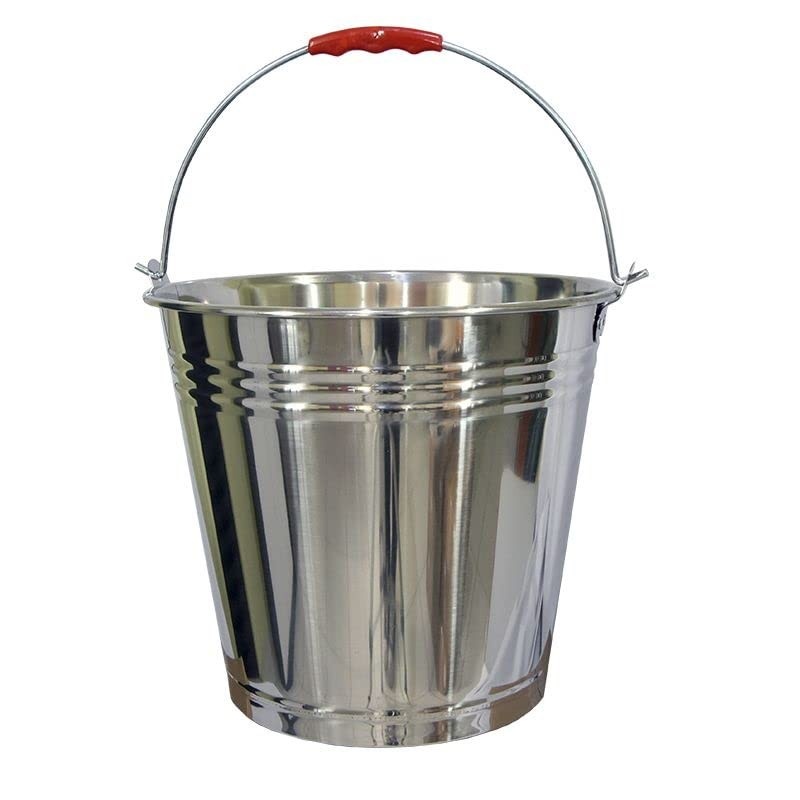 Balde Inox 12L com Alça - Ideal para Ordenha Industrial e Higiene Alimentar