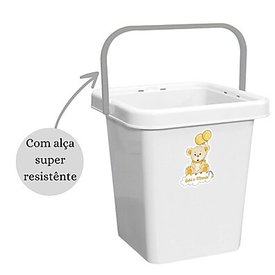 Balde Infantil Urso 7L: Organize com Fofura!