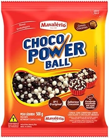CHOCO POWER BALL MEDIO SORTIDO 500G MAVALÉRIO