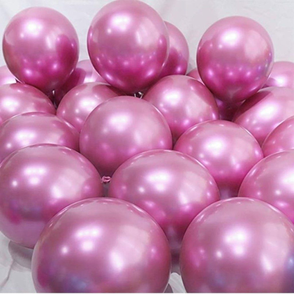 Balões Metalizados Rosa Pink 10" - Festa Incrível!