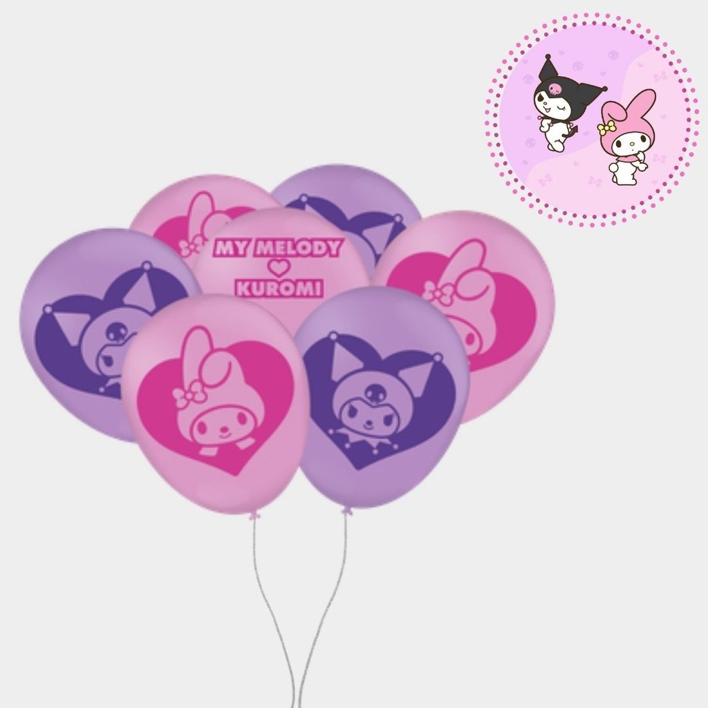Balões My Melody e Kuromi: Festa Encantadora!