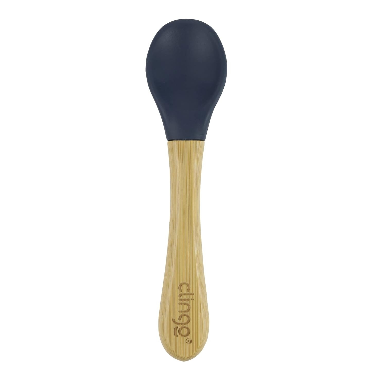 CLINGO Colher de Bambu e Silicone para Bebês - Segura, Ergonômica e Livre de BPA