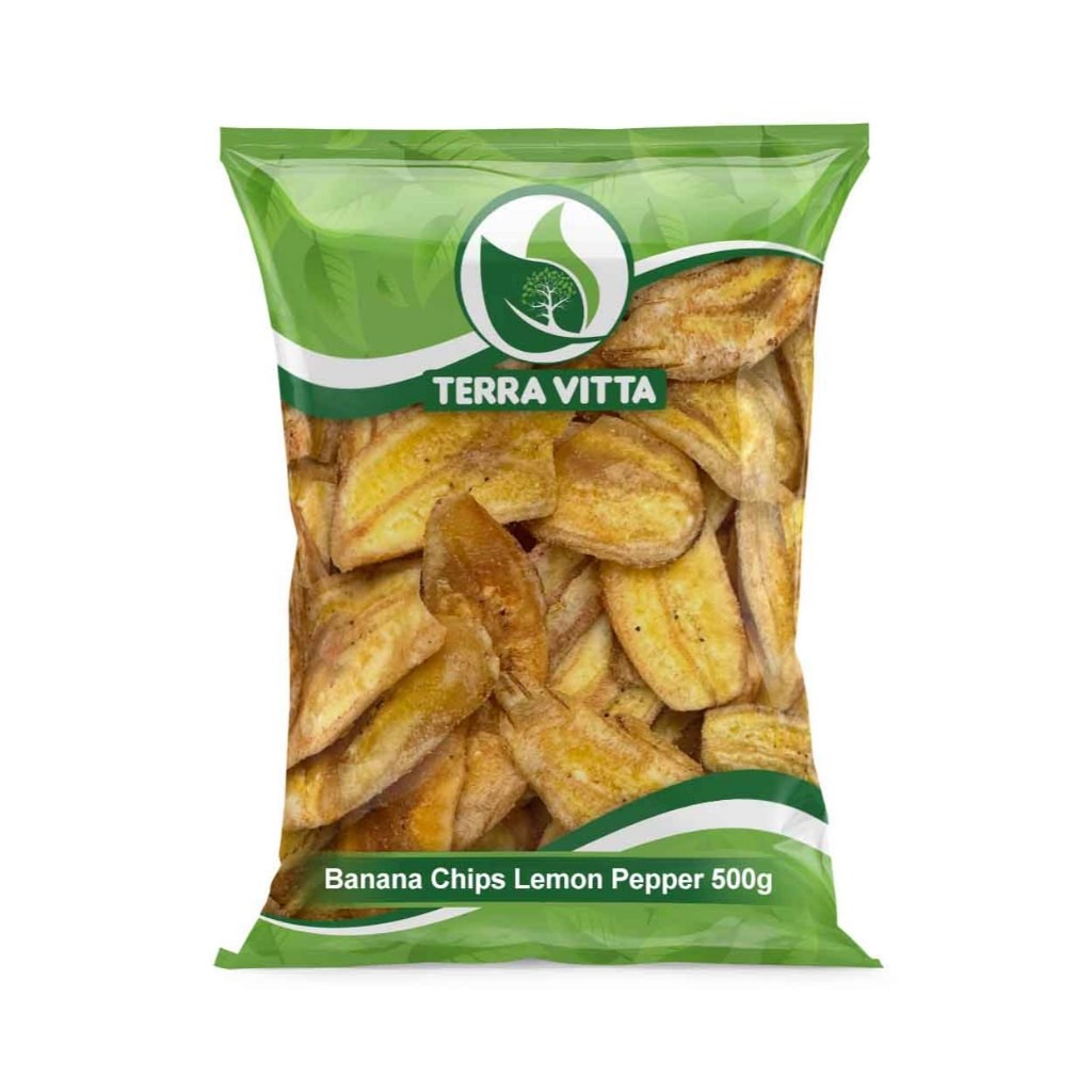 Banana Chips Lemon Pepper 500g: Crocante e Refrescante