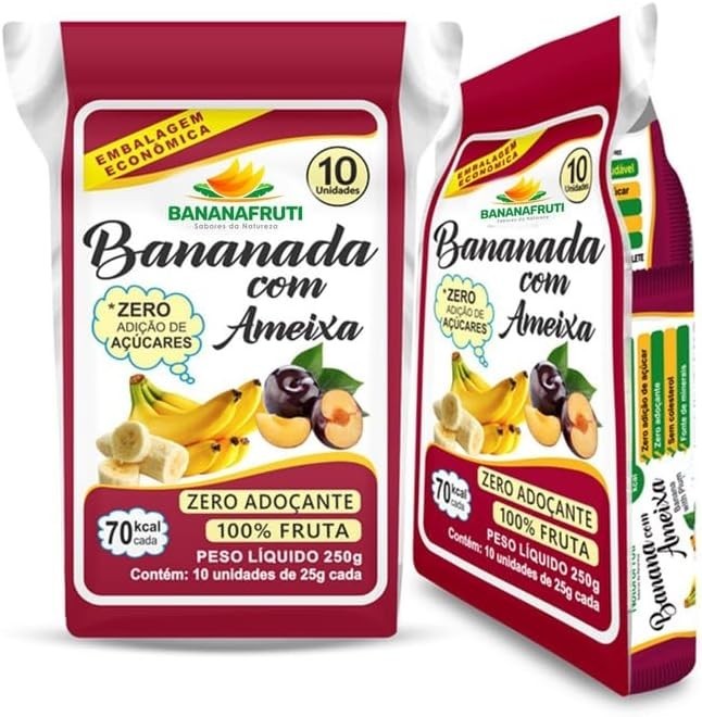 Bananada Zero Açúcar com Ameixa - Bananafruti - 250 g