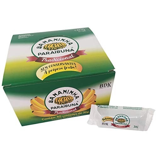 Bananinha Paraibuna, Tradicional, 36 Gramas, Caixa com 40