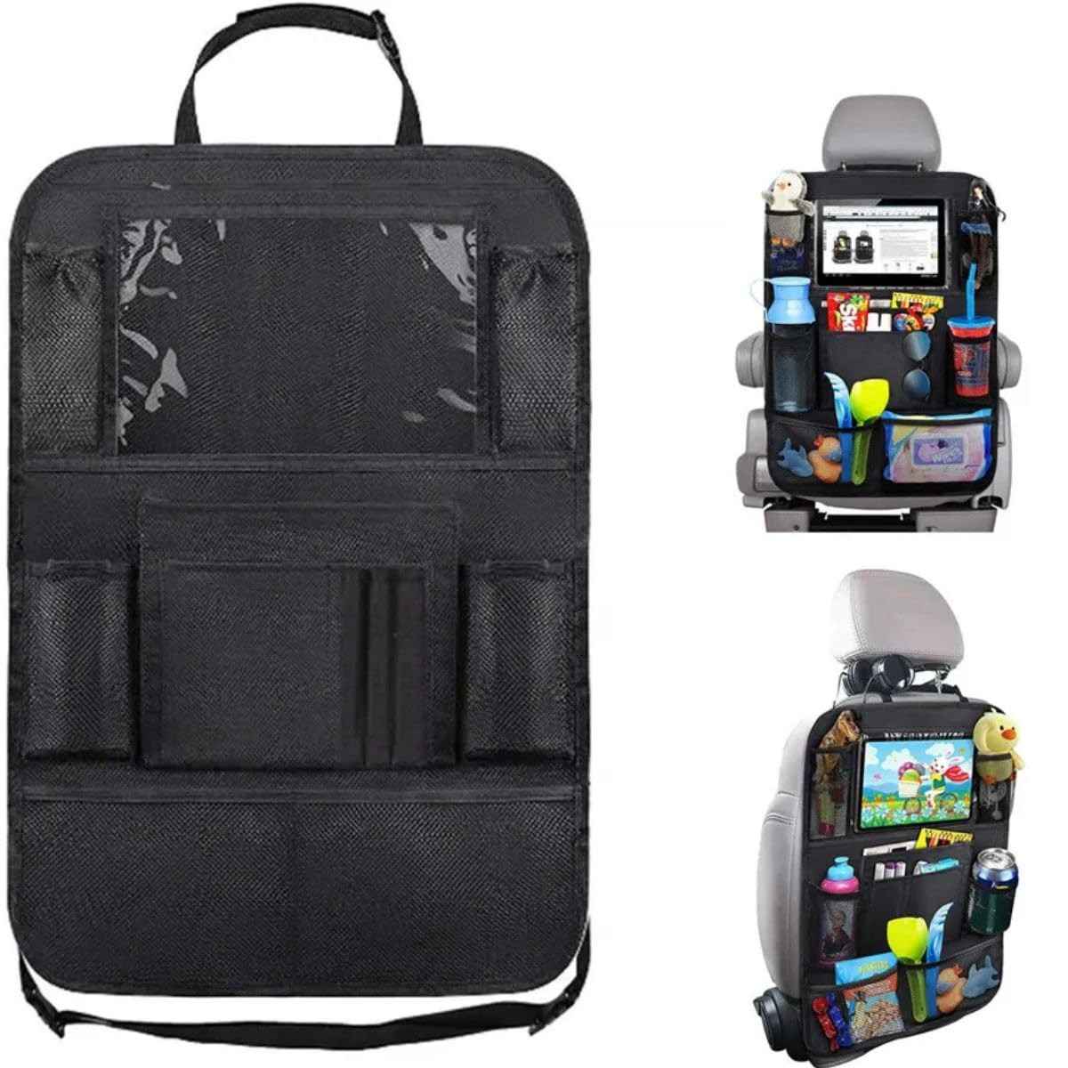 Organizador de Banco Traseiro para Carro: Tablet, Objetos e Mais | Essencial para Viagens